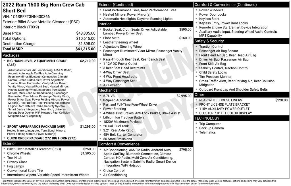 ram ram 1500 pickup 2022 1C6SRFFT3NN430366 image ram ram 1500 pickup 2022 1C6SRFFT3NN430366 image